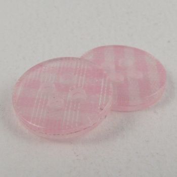 13mm Pink Checked 4 Hole Shirt/Sewing Button