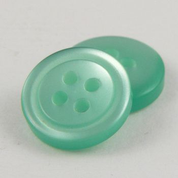 15mm Green Shirt Style 4 Hole Button