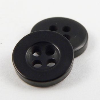 13mm Black 4 Hole Shirt/Suit Button