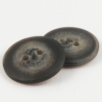 23mm Chocolate Brown Horn Effect Matt 2 Hole Sewing Button