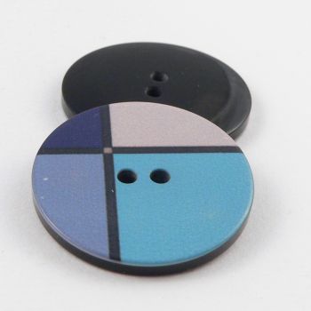 15mm Blue Retro 2 Hole Sewing Button