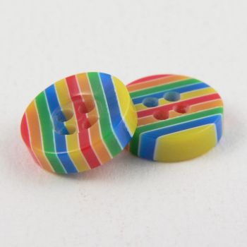 13mm Shiny Multicoloured 4 Hole Button