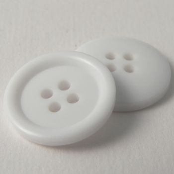 15mm White Blazer/Suit 4 Hole Button