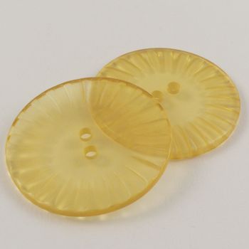 25mm Glass Effect Yellow Acrylic 2 Hole Coat Button