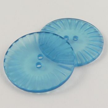 20mm Glass Effect Blue Acrylic 2 Hole Sewing Button