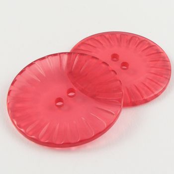 15mm Glass Effect Red Acrylic 2 Hole Sewing Button