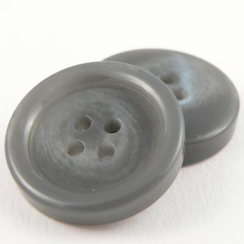 18mm Grey Horn Effect Suit 4 Hole Button