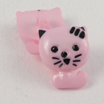 12mm Cute Pink Cat Shank Button
