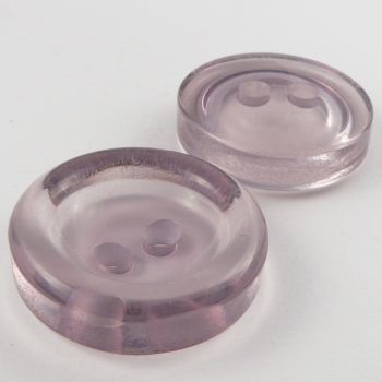 35mm Chunky Grey Clear 2 Hole Coat Button