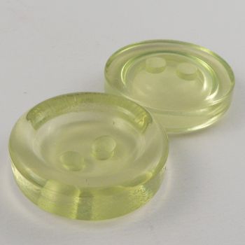 35mm Chunky Green Clear 2 Hole Coat Button
