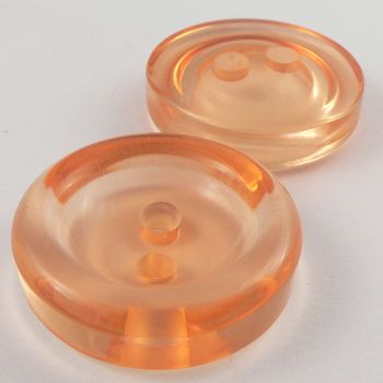 28mm Chunky Peach/Orange Clear 2 Hole Coat Button