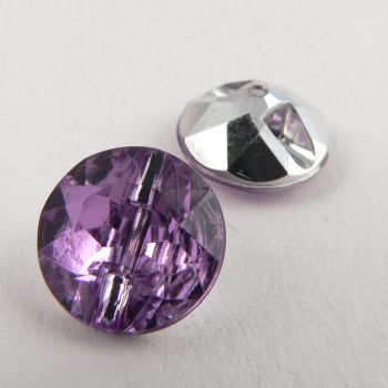 12mm Lilac Faceted Shank Button