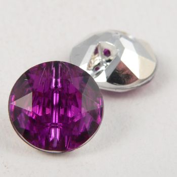 12mm Purple Faceted Shank Button