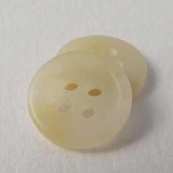 8mm Ivory Horn Effect Shirt/Sewing 4 Hole Button