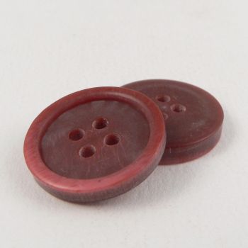 20mm Red Horn Effect Suit Style 4-Hole Button