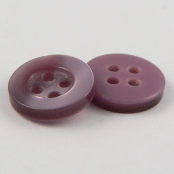11mm Pearl Heather Purple 4 Hole Shirt Button 