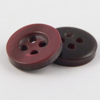 8mm Pearl Burgundy 4 Hole Shirt Button 