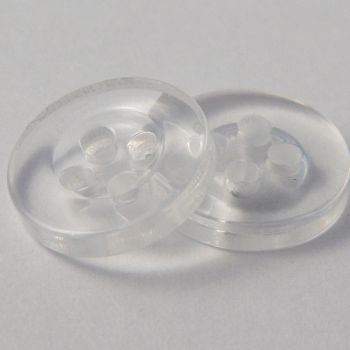 8mm Clear 4 Hole Shirt Button 