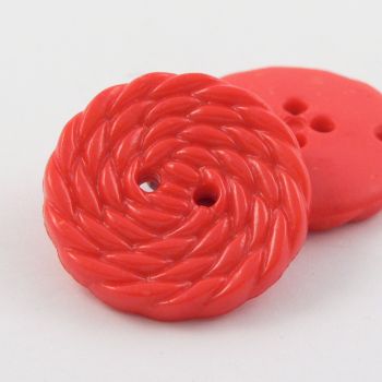 15mm Red Rope Designed 2 Hole Sewing Buttons