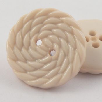 28mm Cream Rope Designed 2 Hole Coat Buttons