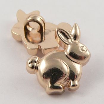 18mm Gold Rabbit Shank Buttons