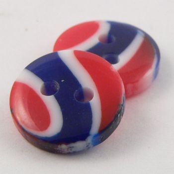 13mm Multicoloured Smartie Shaped 2 Hole Shirt Buttons