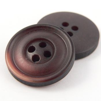 20mm Brown Wood Effect 4 Hole Suit Button
