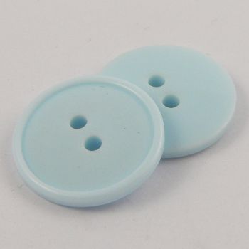 15mm Aqua Blue Polyester 2 hole Sewing Button