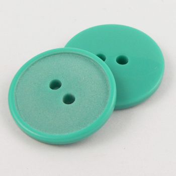 15mm Jade Green Polyester 2 hole Sewing Button