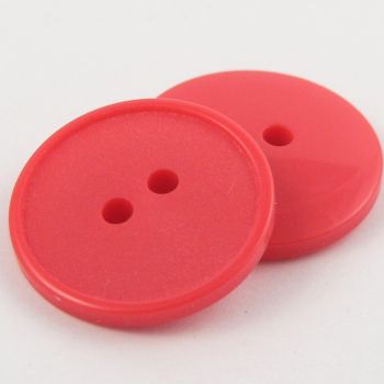 20mm Red Polyester 2 hole Sewing Button