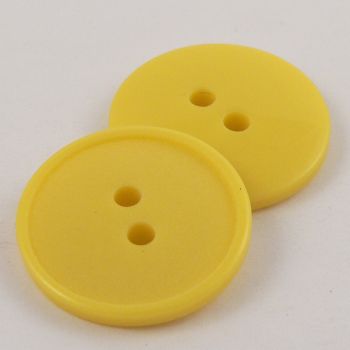 15mm Yellow Polyester 2 hole Sewing Button