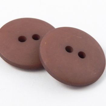 23mm Brown Matt Smartie Style 2 Hole Button