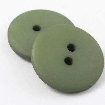 15mm Green Matt Smartie Style 2 Hole Button