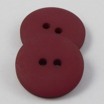 15mm Dark Rose Matt Smartie Style 2 Hole Button