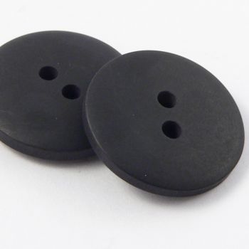 23mm Black Matt Smartie Style 2 Hole Button