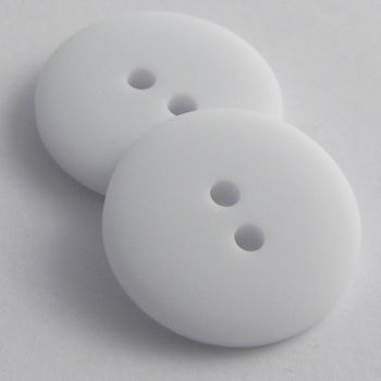20mm White Matt Smartie Style 2 Hole Button