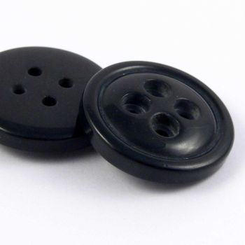 30mm Chunky Black 4 Hole Coat Button 