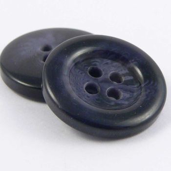 19mm Navy Marble 4 Hole Sewing Button