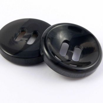30mm Two-Tone Grey Wide 2 Hole Coat Button