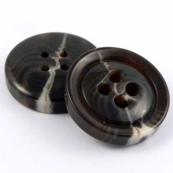 18mm Chunky Chocolate & Cream 4 hole Sewing Button 