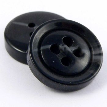 18mm Chunky Grey & Black 4 hole Sewing Button 