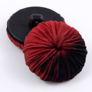 28mm Graduated Red Faux Fabric Shank Coat Button