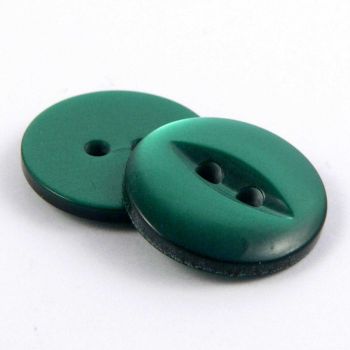 15mm Pearl Green Fisheye 2 Hole Sewing  Button