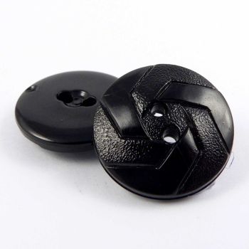 21mm Black 3 Legged Design 2 Hole Sewing Button