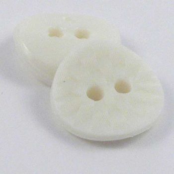 15mm Harlequin Curved White 2 Hole Suit Button
