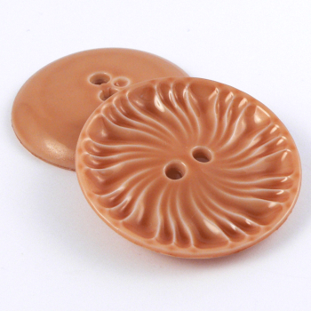 34mm Ceramic Style Caramel 2 Hole Coat Button