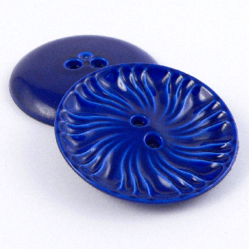 34mm Ceramic Style Blue 2 Hole Coat Button
