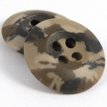 19mm Brown Camouflage Urea 4 hole Suit Button