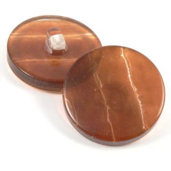 28mm Polished Chestnut Flat Top Shank Coat Button