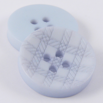 20mm 20% Recycled Blue Lasered Check 4 Hole Suit/Shirt Button
